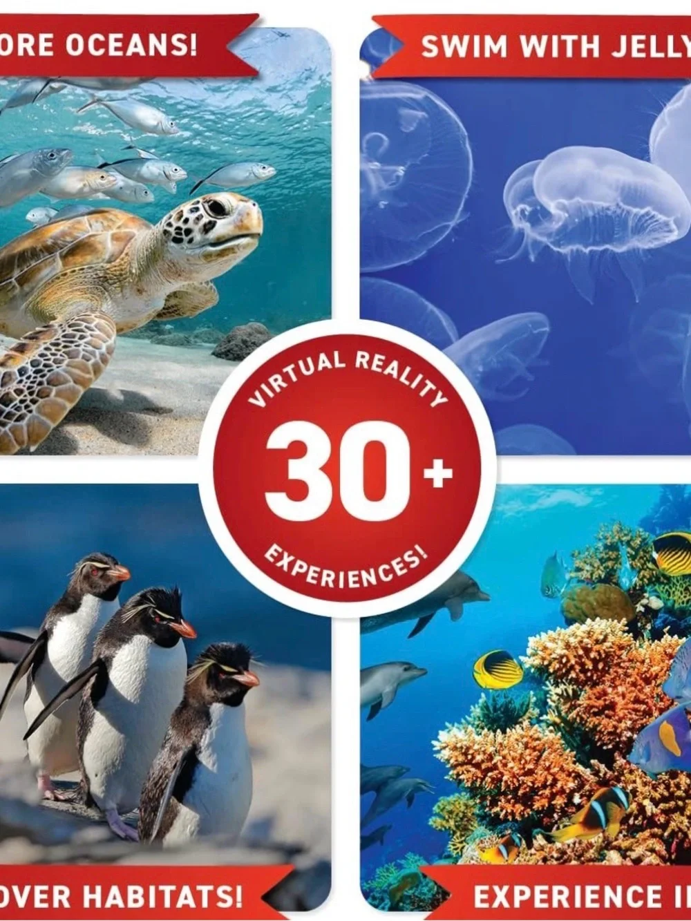 Stem Virtual Reality Oceans! Interactive VR Kit with Red Goggles